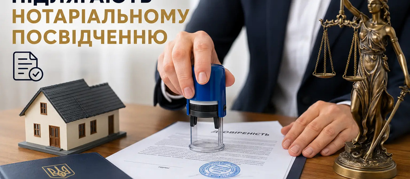 Які довіреності підлягають нотаріальному посвідченню